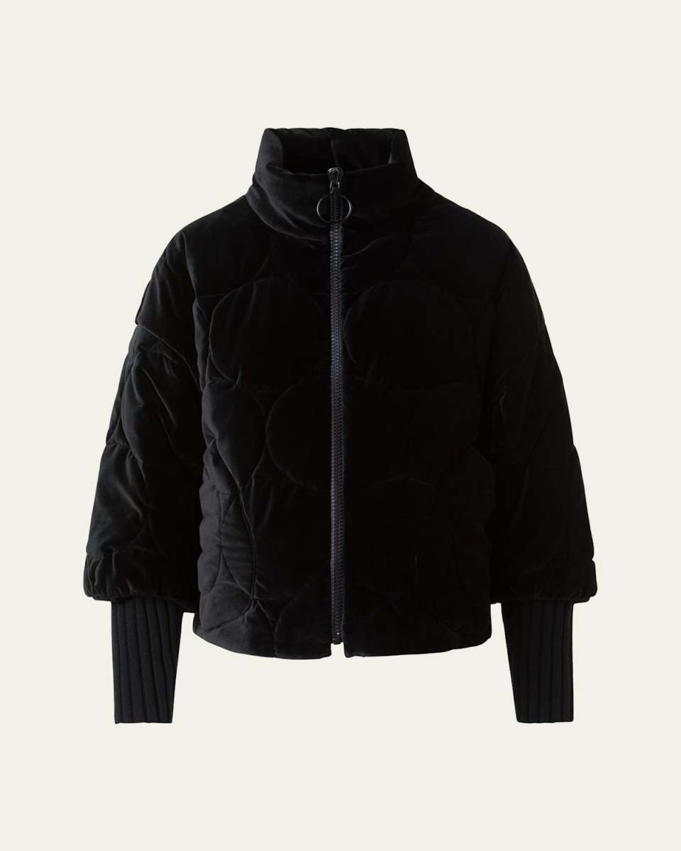 Dot Quilted Velvet Jacket